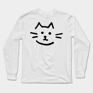 Cat face, toddler artstyle Long Sleeve T-Shirt